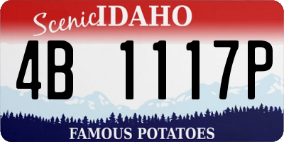 ID license plate 4B1117P