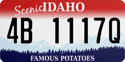 ID license plate 4B1117Q