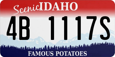ID license plate 4B1117S