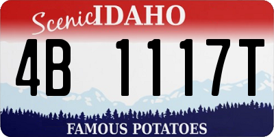 ID license plate 4B1117T