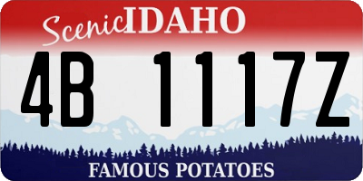 ID license plate 4B1117Z