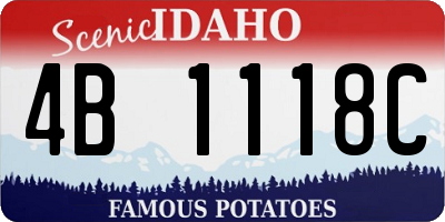 ID license plate 4B1118C