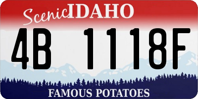 ID license plate 4B1118F