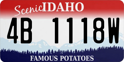 ID license plate 4B1118W