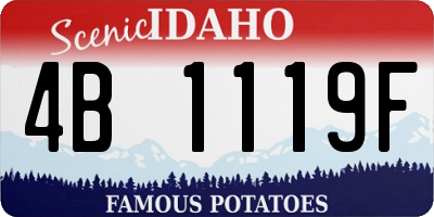 ID license plate 4B1119F