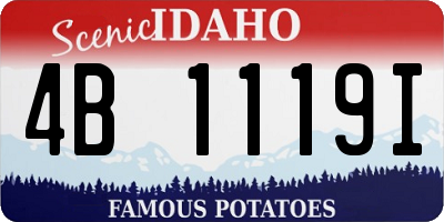ID license plate 4B1119I