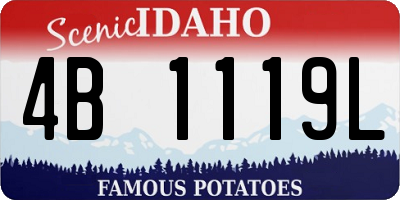 ID license plate 4B1119L