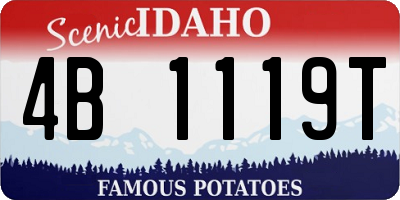 ID license plate 4B1119T
