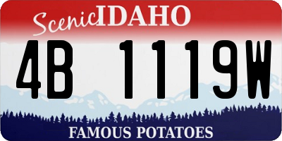 ID license plate 4B1119W