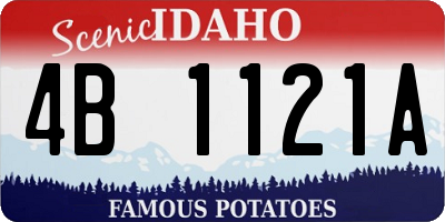 ID license plate 4B1121A