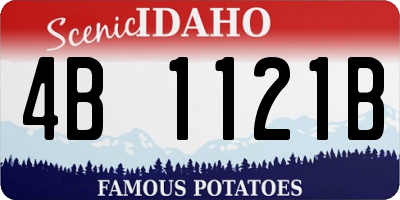 ID license plate 4B1121B
