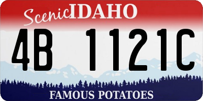 ID license plate 4B1121C