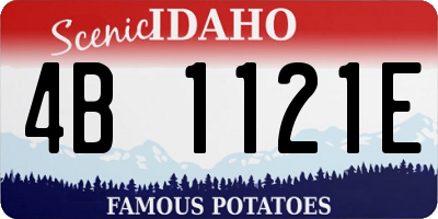 ID license plate 4B1121E