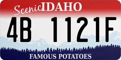 ID license plate 4B1121F