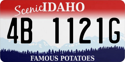 ID license plate 4B1121G