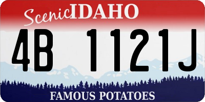 ID license plate 4B1121J