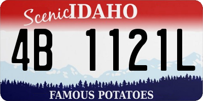 ID license plate 4B1121L
