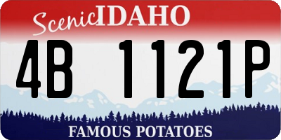 ID license plate 4B1121P