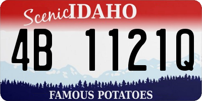 ID license plate 4B1121Q