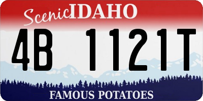 ID license plate 4B1121T