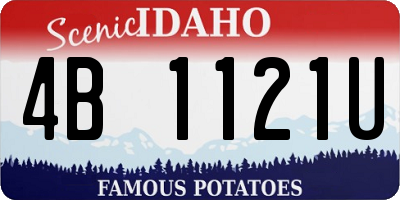 ID license plate 4B1121U