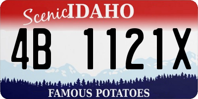 ID license plate 4B1121X