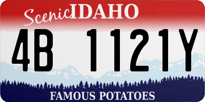 ID license plate 4B1121Y