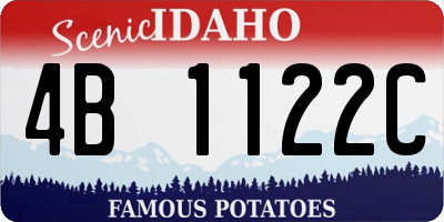 ID license plate 4B1122C