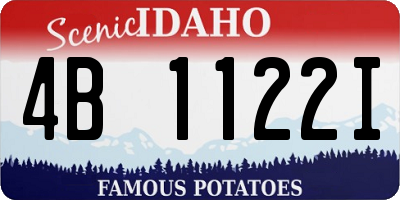 ID license plate 4B1122I