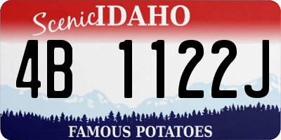 ID license plate 4B1122J