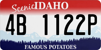 ID license plate 4B1122P