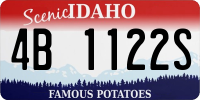 ID license plate 4B1122S