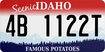 ID license plate 4B1122T
