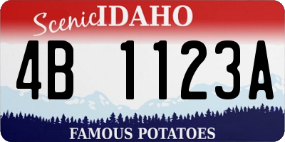 ID license plate 4B1123A