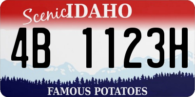 ID license plate 4B1123H