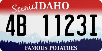 ID license plate 4B1123I