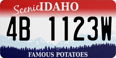 ID license plate 4B1123W