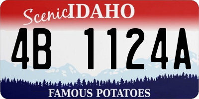 ID license plate 4B1124A
