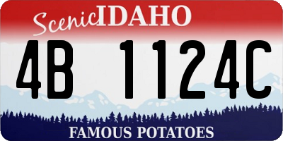 ID license plate 4B1124C