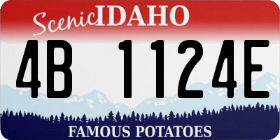 ID license plate 4B1124E