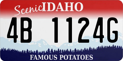 ID license plate 4B1124G