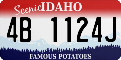 ID license plate 4B1124J