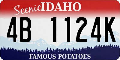 ID license plate 4B1124K