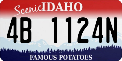 ID license plate 4B1124N