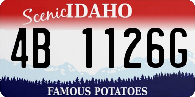 ID license plate 4B1126G