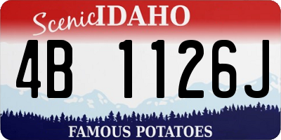 ID license plate 4B1126J