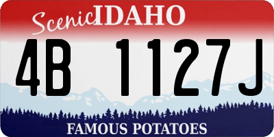 ID license plate 4B1127J