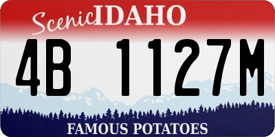 ID license plate 4B1127M