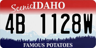 ID license plate 4B1128W