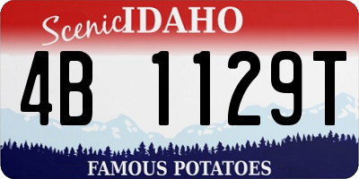 ID license plate 4B1129T